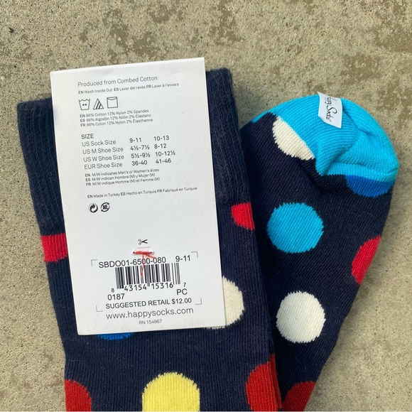 Dotty Happy Socks size 9-11 - Picture 4 of 4